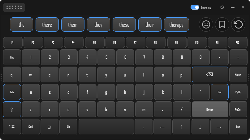 Compact View: a dense thirteen by four grid with a function row and a separate number row above it, and a navigation column on the right.